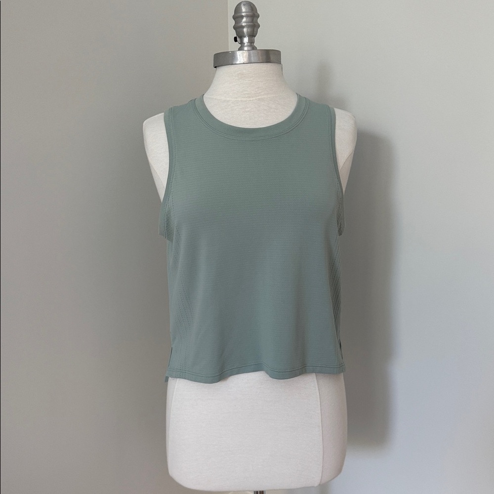 Lululemon Train to Be Tank Top in Silver/Blue
